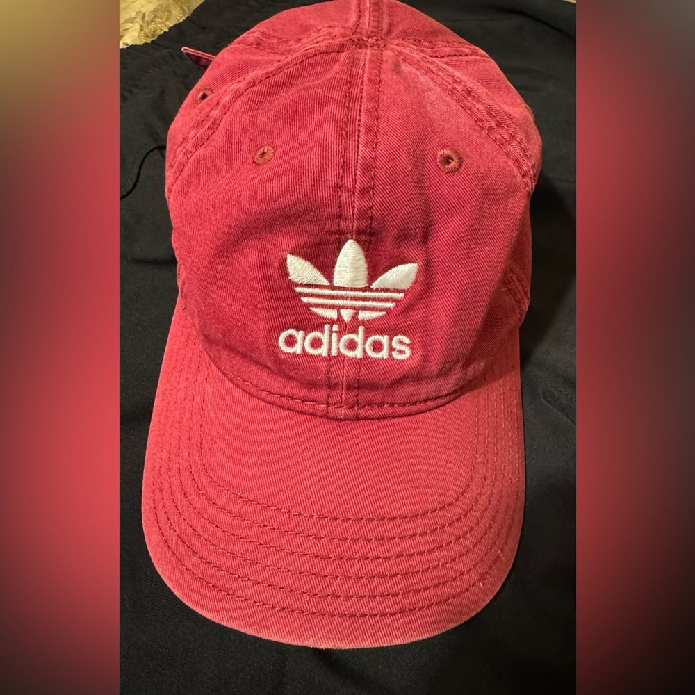 Adidas Red Trefoil Logo Cap